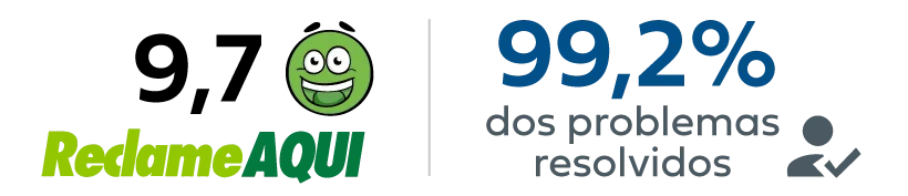 ReclameAQUI — 99,2% dos problemas resolvidos
